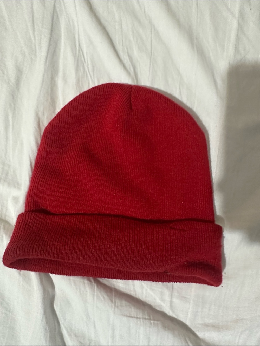 Classic Red Fold-Over Beanie
